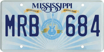 MS license plate MRB684