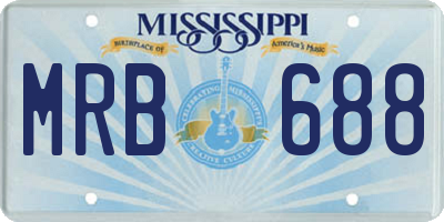 MS license plate MRB688