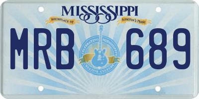 MS license plate MRB689