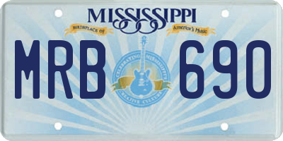 MS license plate MRB690
