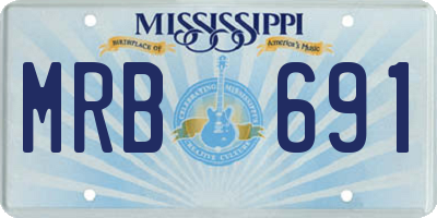 MS license plate MRB691