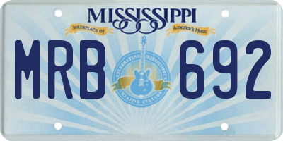 MS license plate MRB692