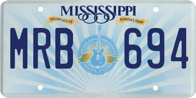 MS license plate MRB694