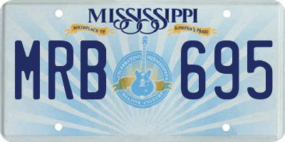 MS license plate MRB695