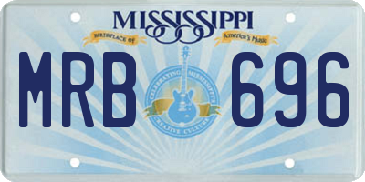 MS license plate MRB696