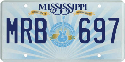 MS license plate MRB697