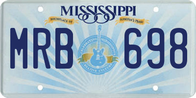 MS license plate MRB698
