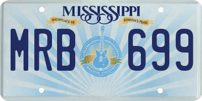 MS license plate MRB699