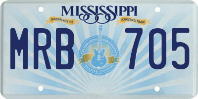 MS license plate MRB705