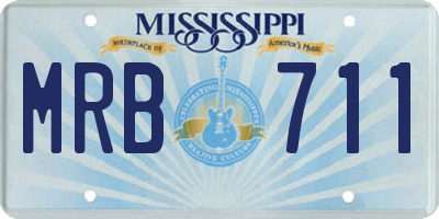 MS license plate MRB711