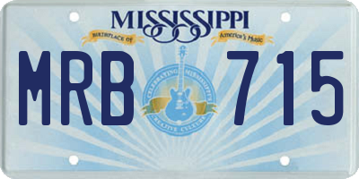 MS license plate MRB715