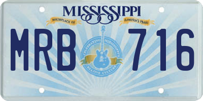 MS license plate MRB716