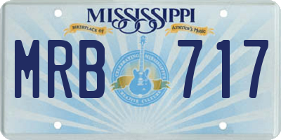 MS license plate MRB717