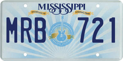 MS license plate MRB721