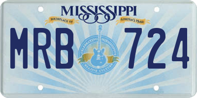 MS license plate MRB724