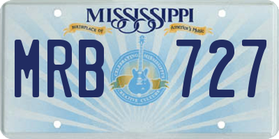 MS license plate MRB727