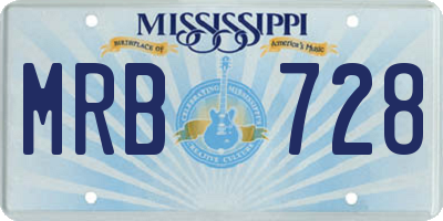 MS license plate MRB728