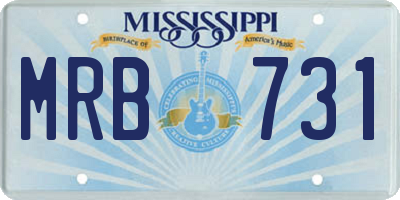 MS license plate MRB731
