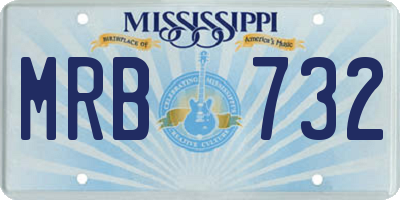 MS license plate MRB732