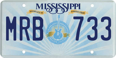 MS license plate MRB733