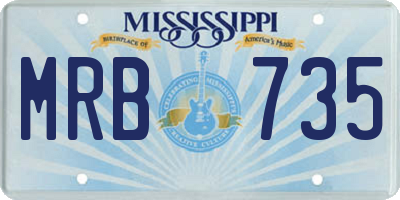 MS license plate MRB735