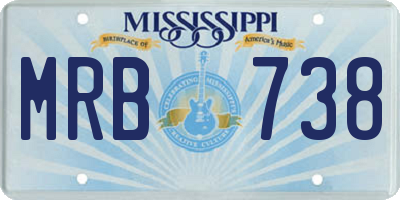 MS license plate MRB738