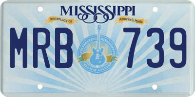MS license plate MRB739