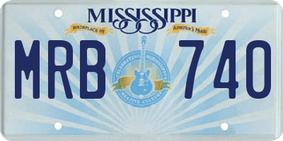 MS license plate MRB740