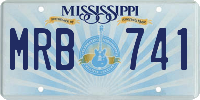 MS license plate MRB741
