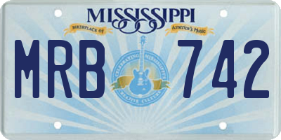MS license plate MRB742