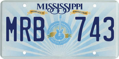 MS license plate MRB743