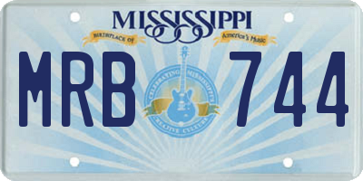 MS license plate MRB744