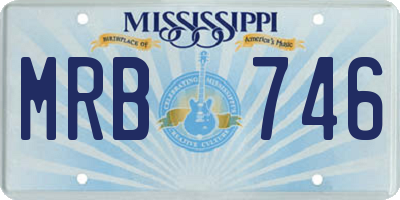 MS license plate MRB746