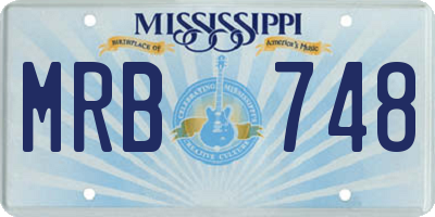 MS license plate MRB748