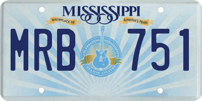 MS license plate MRB751
