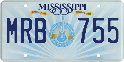 MS license plate MRB755