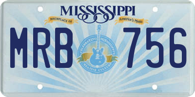 MS license plate MRB756
