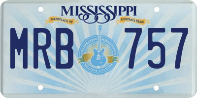 MS license plate MRB757