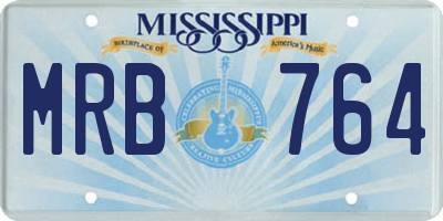 MS license plate MRB764