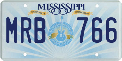 MS license plate MRB766