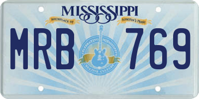 MS license plate MRB769