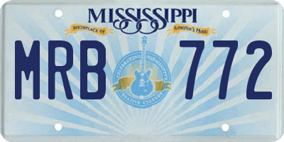 MS license plate MRB772