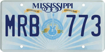 MS license plate MRB773