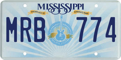 MS license plate MRB774