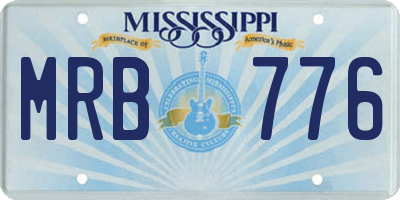 MS license plate MRB776