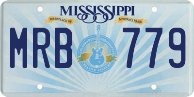 MS license plate MRB779