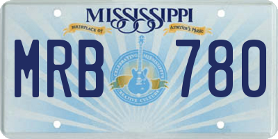 MS license plate MRB780