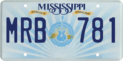 MS license plate MRB781
