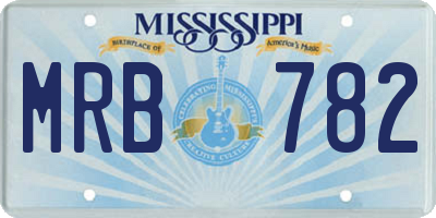 MS license plate MRB782