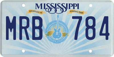 MS license plate MRB784